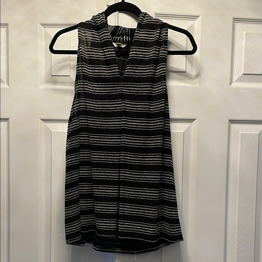 Max Studio Black and White Striped Blouse
